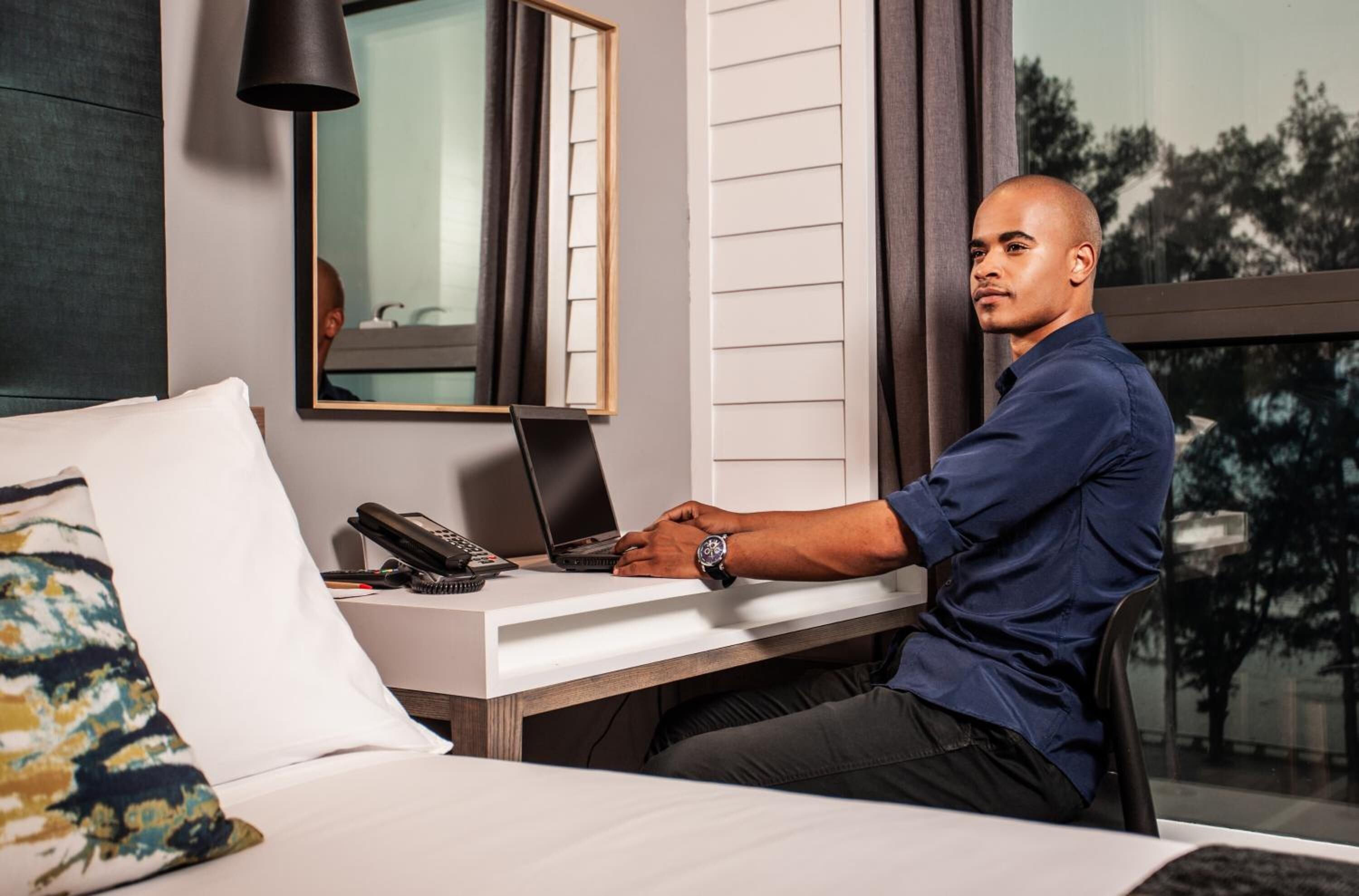 in-room safe, desk, blackout curtains, soundproofing