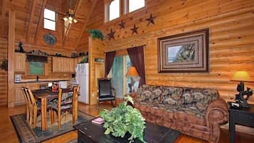 Cabaña, 1 habitación | Área de sala de estar