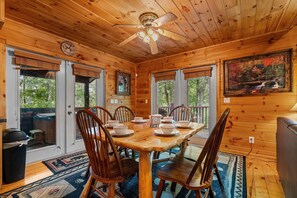 Cabin, 2 Bedrooms | Dining