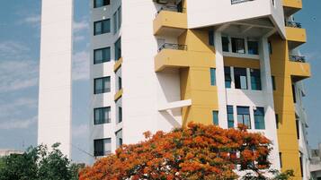 Vue depuis lâhĂ©bergement