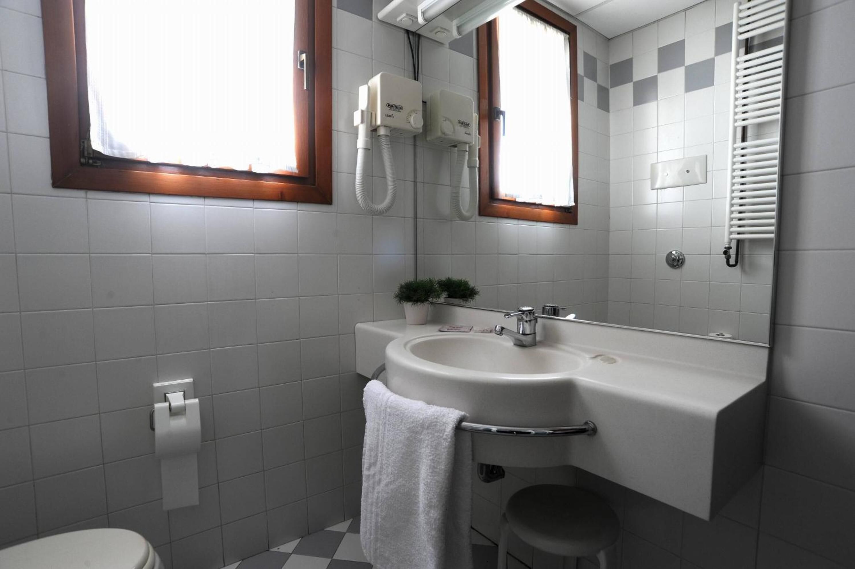 free toiletries, hair dryer, bidet, towels