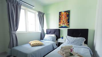 Appartement | 3 slaapkamers, luxe beddengoed, een bureau, een strijkplank/strijkijzer