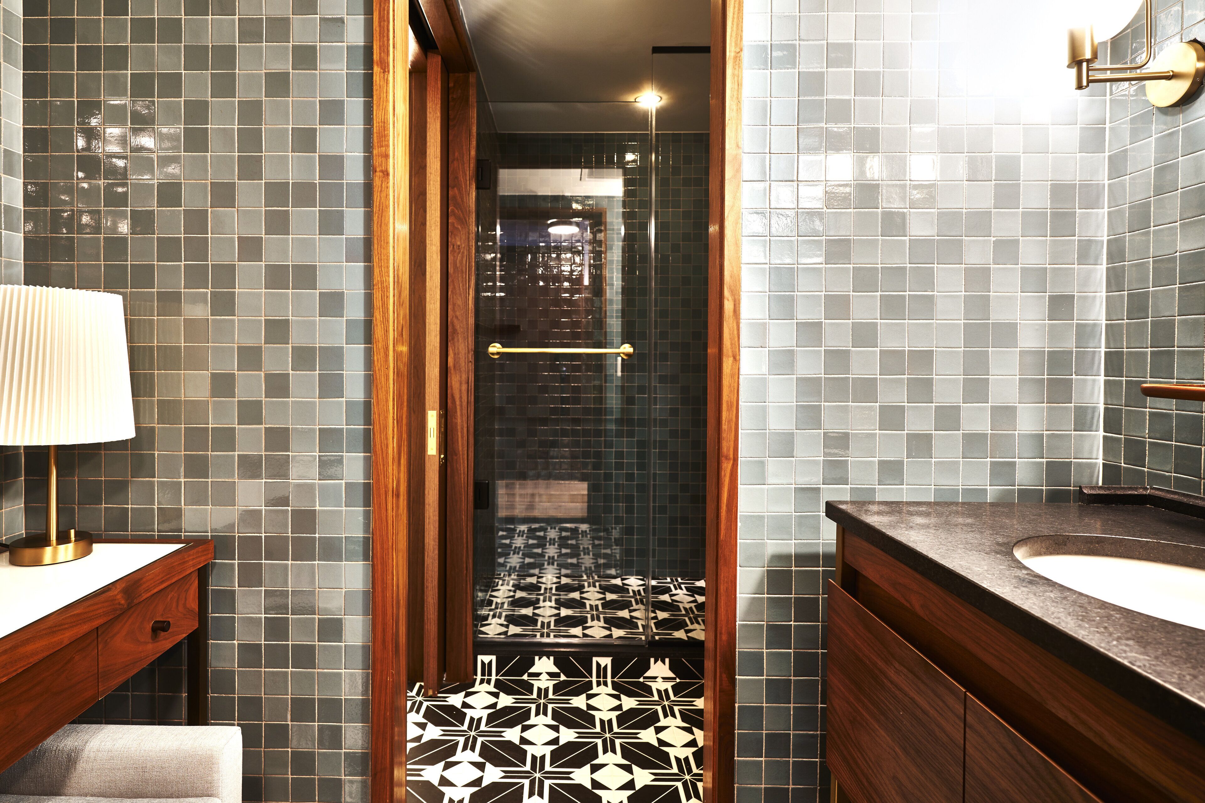 shower, eco-friendly toiletries, hair dryer, towels