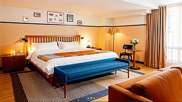 Hypo-allergenic bedding available, in-room safe, desk, laptop workspace