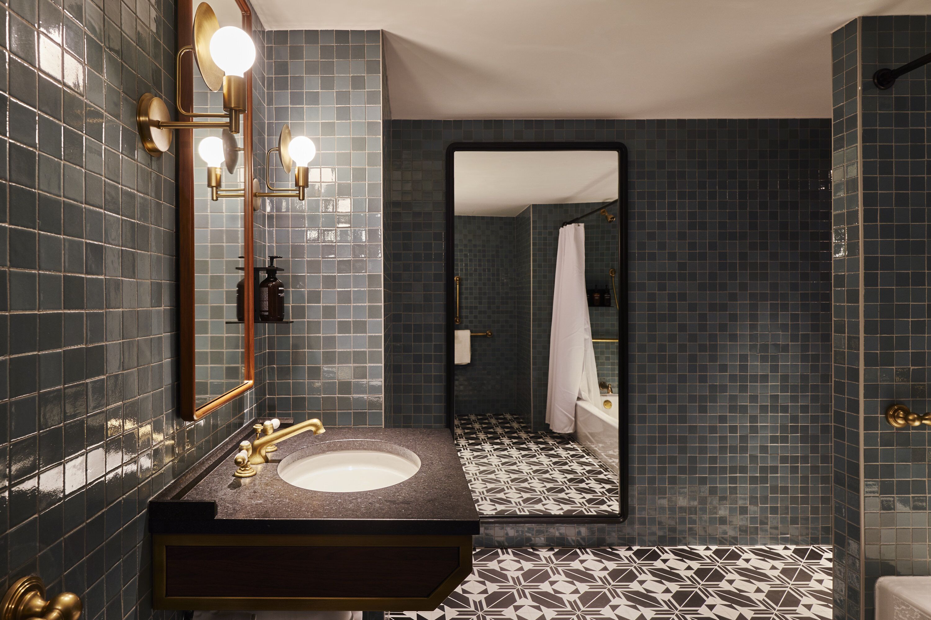 shower, eco-friendly toiletries, hair dryer, towels