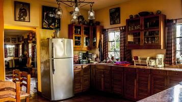 Superior Villa, 3 Bedrooms | Private kitchen | Fridge, microwave, stovetop, coffee/tea maker