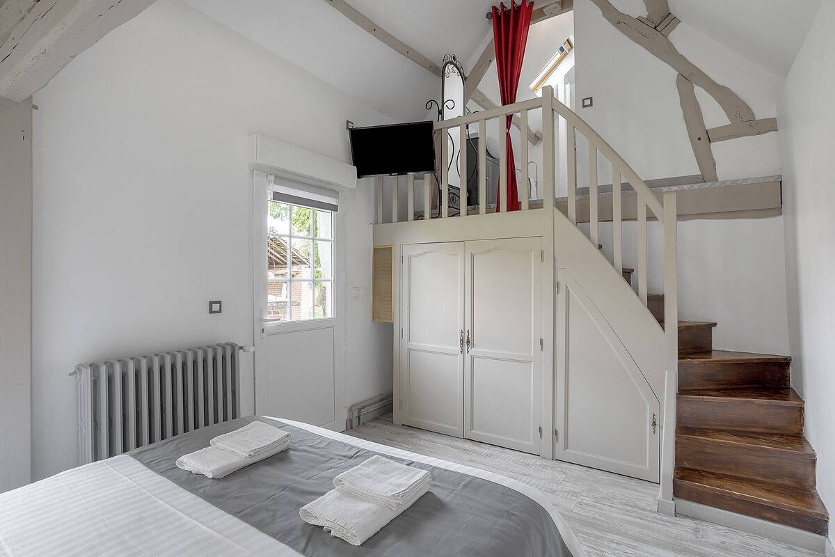 Double Room (Chambre Mezzanine) | Premium bedding, soundproofing, iron/ironing board (on request)