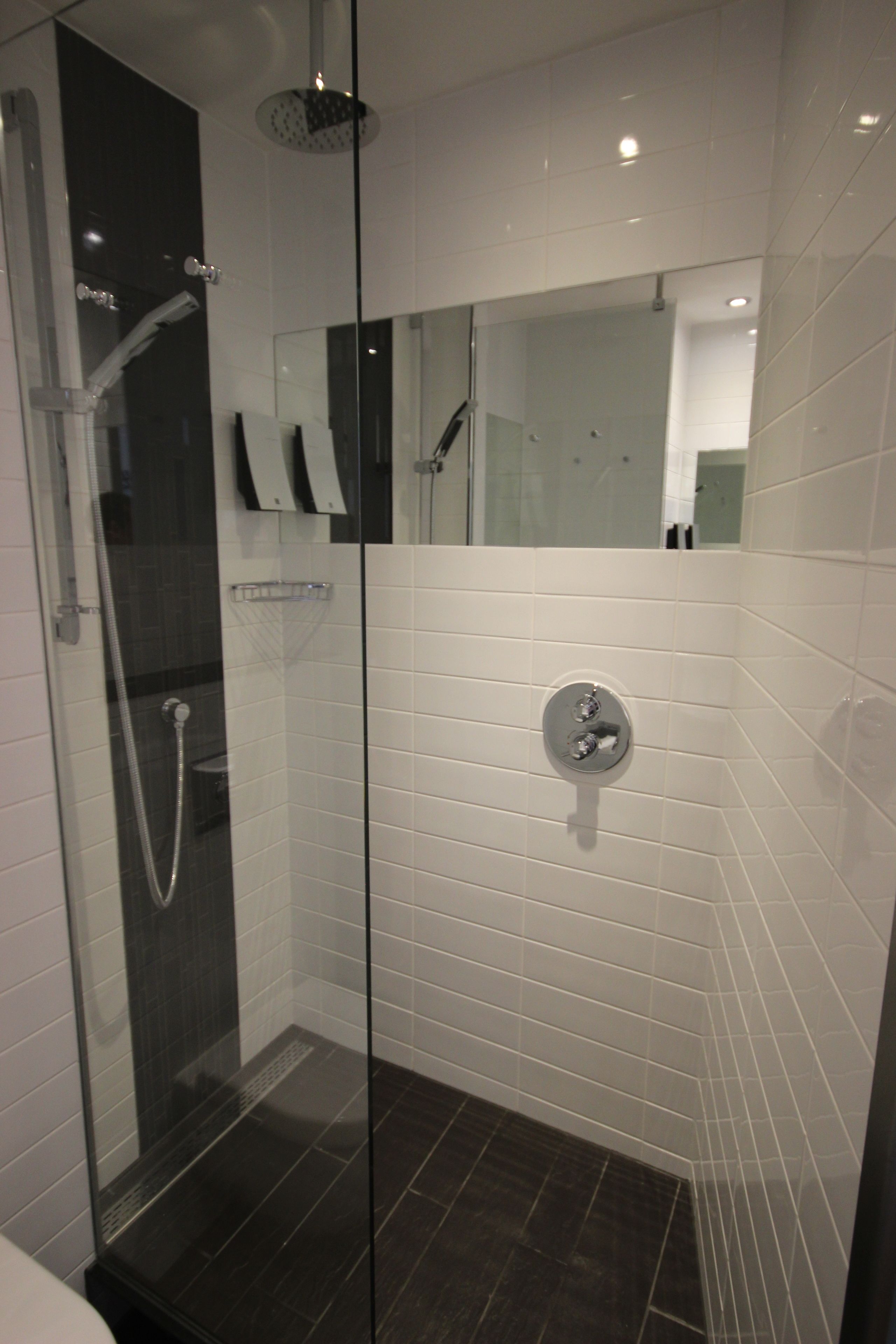 shower, free toiletries, towels