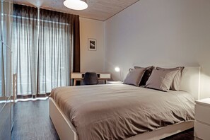 Leilighet – design, 1 soverom, terrasse, 1. etasje | 1 soverom, individuelt dekorert og individuelt innredet