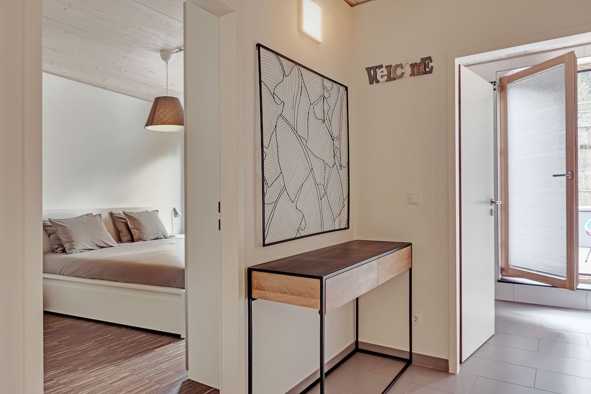 design penthouse, 2 bedrooms, terrace, executive level | 1 bedroom, individually decorated, individually furnished