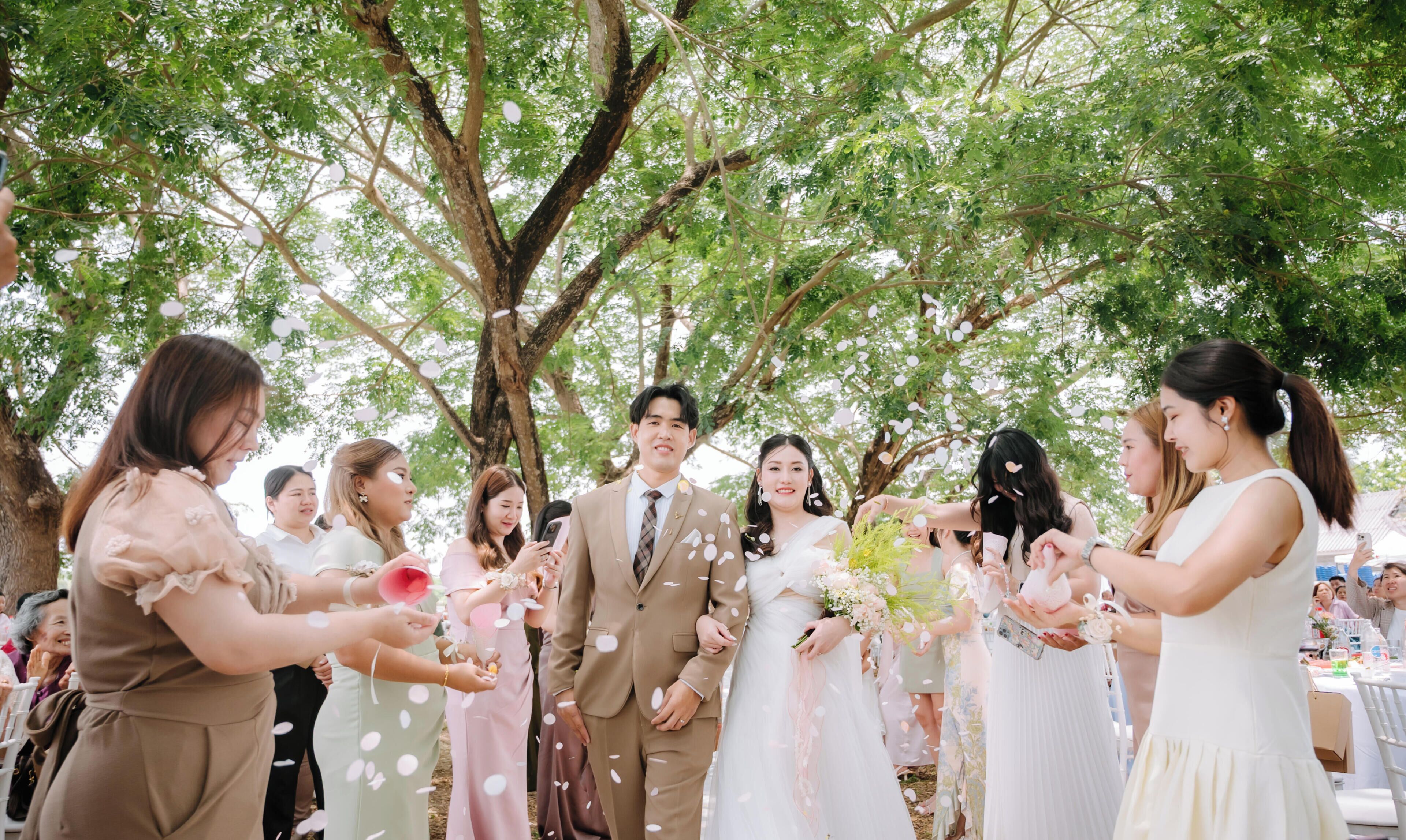 Outdoor wedding area