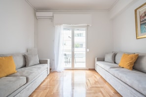 Apartment (Victoria Secret 1 min from Metro) | Living room | Flat-screen TV - Victoria Secret Apartments (Athens)