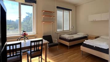 Desk, cots/infant beds, free WiFi
