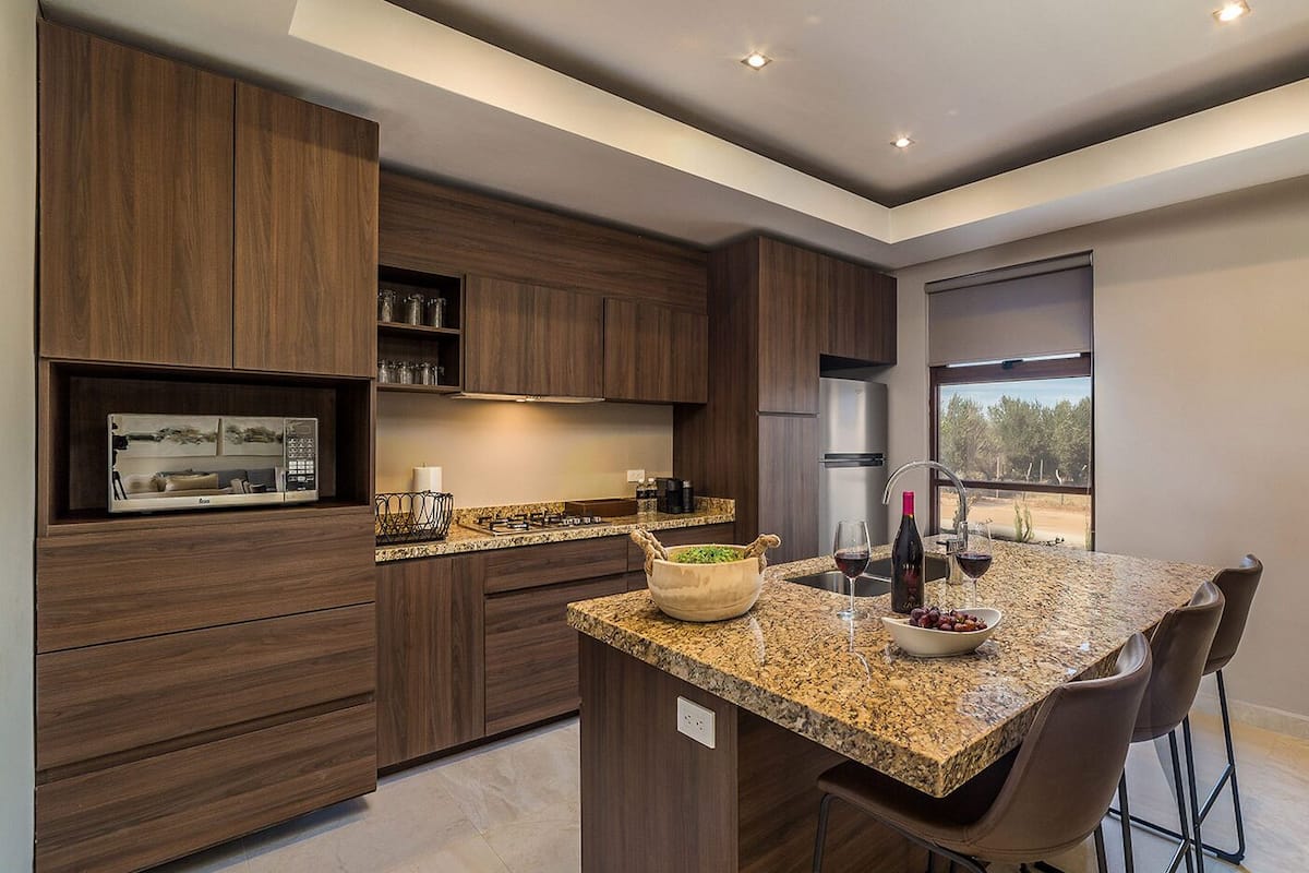 master suite | private kitchen | full-sized fridge, espresso maker, coffee/tea maker, electric kettle