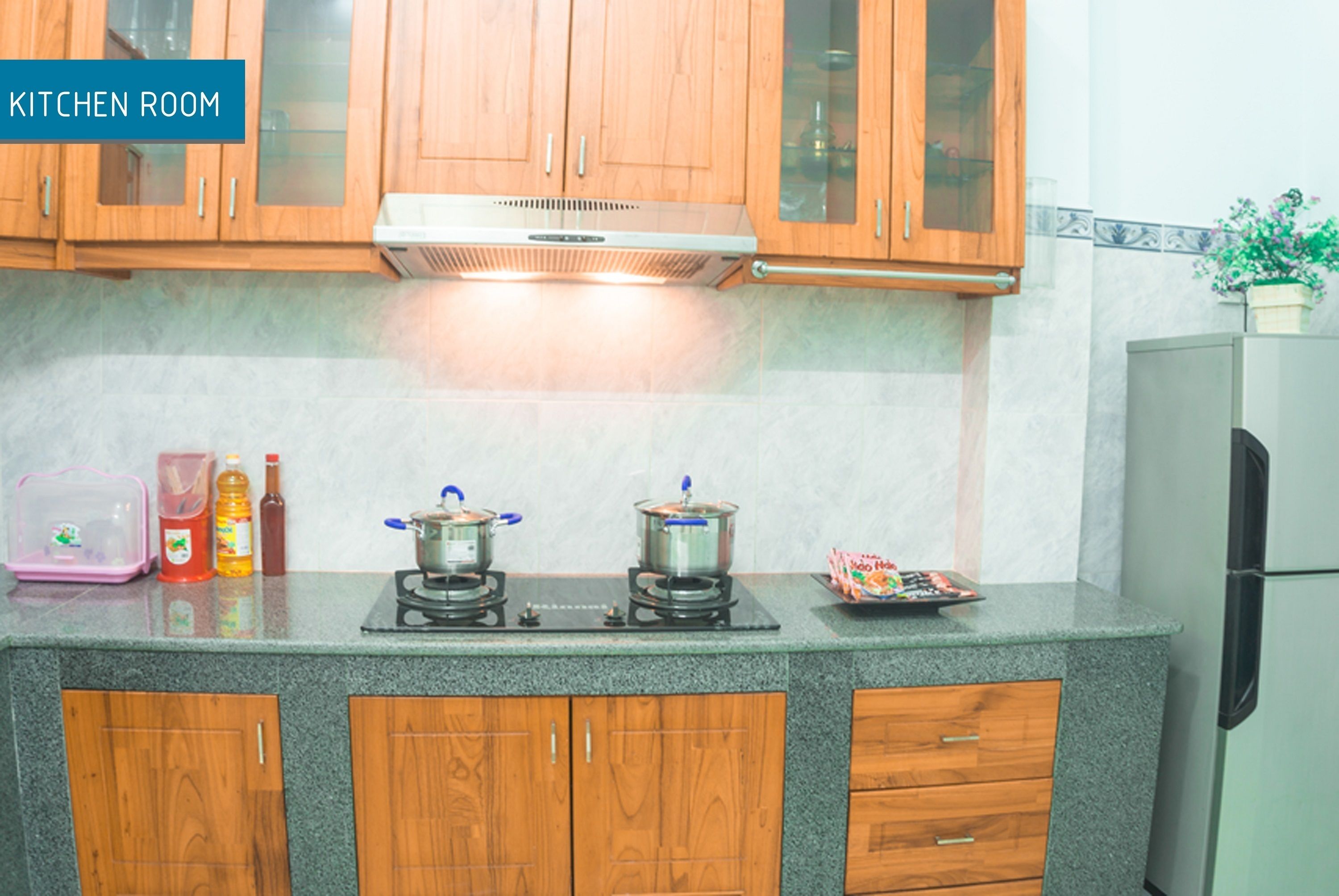 Rumah, 4 kamar tidur, balkon | Dapur kecil pribadi | Lemari es besar, microwave, kompor, dan mesin pembuat kopi/teh