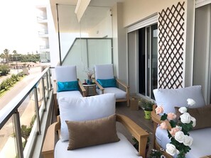 Luxury Apartment, Beach View | Balcony - Peninsula dar bouaza (Dar Bouazza)