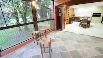 House | Living area | TV, fireplace