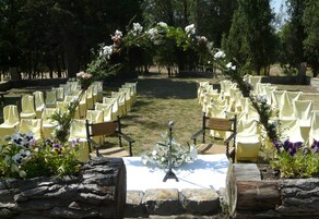 Área externa para casamento