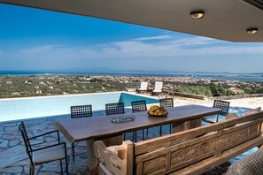 Villa, 5 Bedrooms, Private Pool, Sea View | Terrace/patio