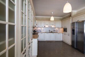 Villa, 5 Bedrooms, Private Pool, Sea View | Private kitchen - Lenas Villa (Lefkada)