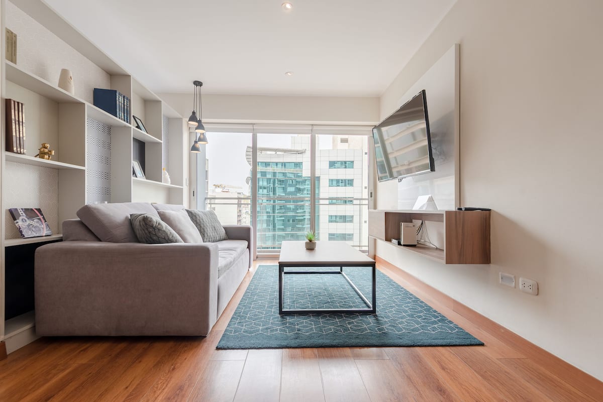 Superior Apartment, 3 Bedrooms, Accessible, Balcony | Living area | 42-inch flat-screen TV with cable channels, TV, Netflix