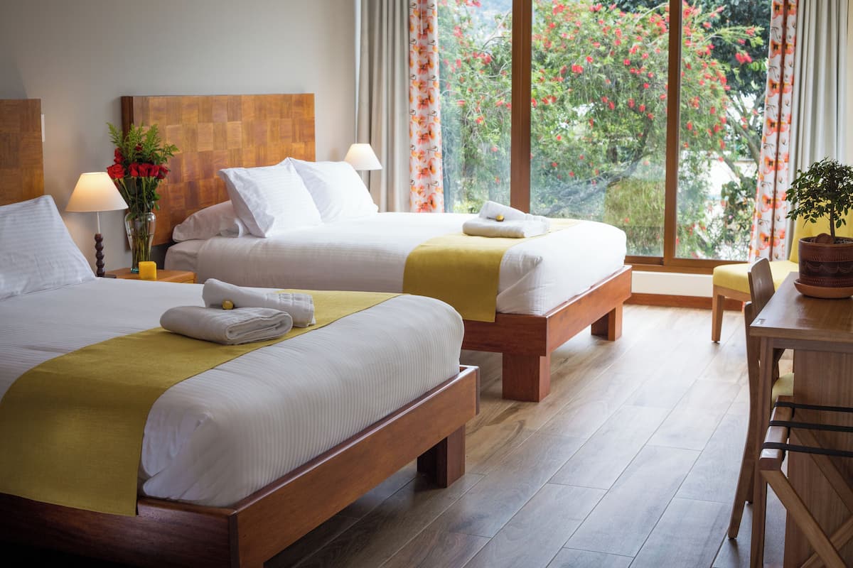 deluxe double room, 2 queen beds | view from room