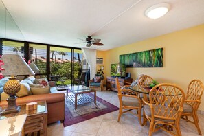 TV, DVD player, table football, ping pong