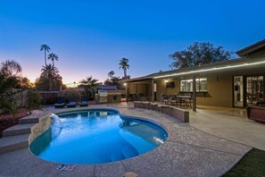 Outdoor pool, a heated pool - Family Home with Pool, Hot Tub & BBQ near Kierland (Scottsdale)