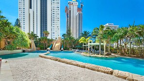 Indoor pool, a heated pool