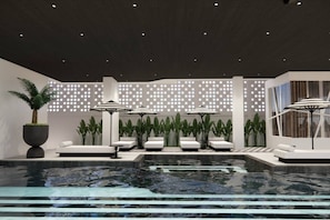 Indoor pool, outdoor pool