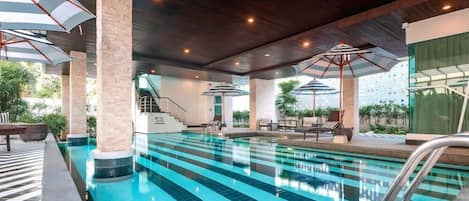 Indoor pool, outdoor pool