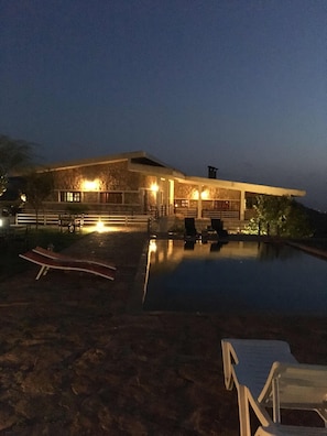 Front of property – evening/night