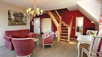 Apartment, 1 Schlafzimmer (Nr. 4) | Wohnbereich | Plasmafernseher