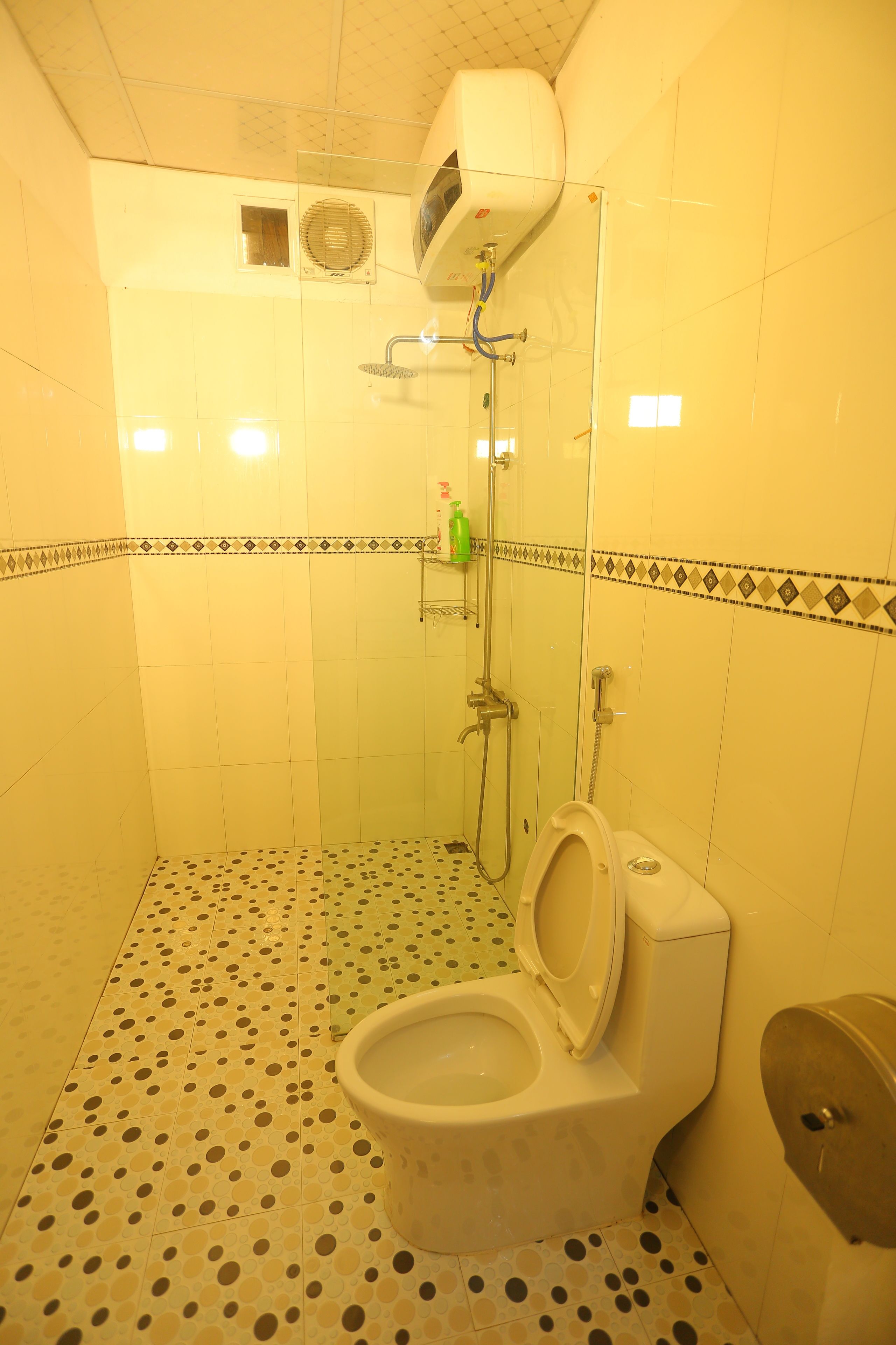 shower, free toiletries, hair dryer, bidet