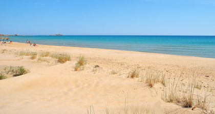 Villa à 20 m. de la mer sur la belle plage préservée du Carratois