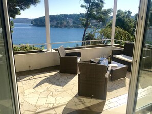 Apartment, 2 Bedrooms, Balcony, Sea View | Terrace/patio - Apartments Lumbarda Bay (Lumbarda)