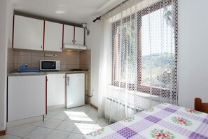 Apartment, 2 Bedrooms | Private kitchenette | Fridge, stovetop, electric kettle, cookware/dishes/utensils - Sunny Terraces Apartments ZT (Piran)