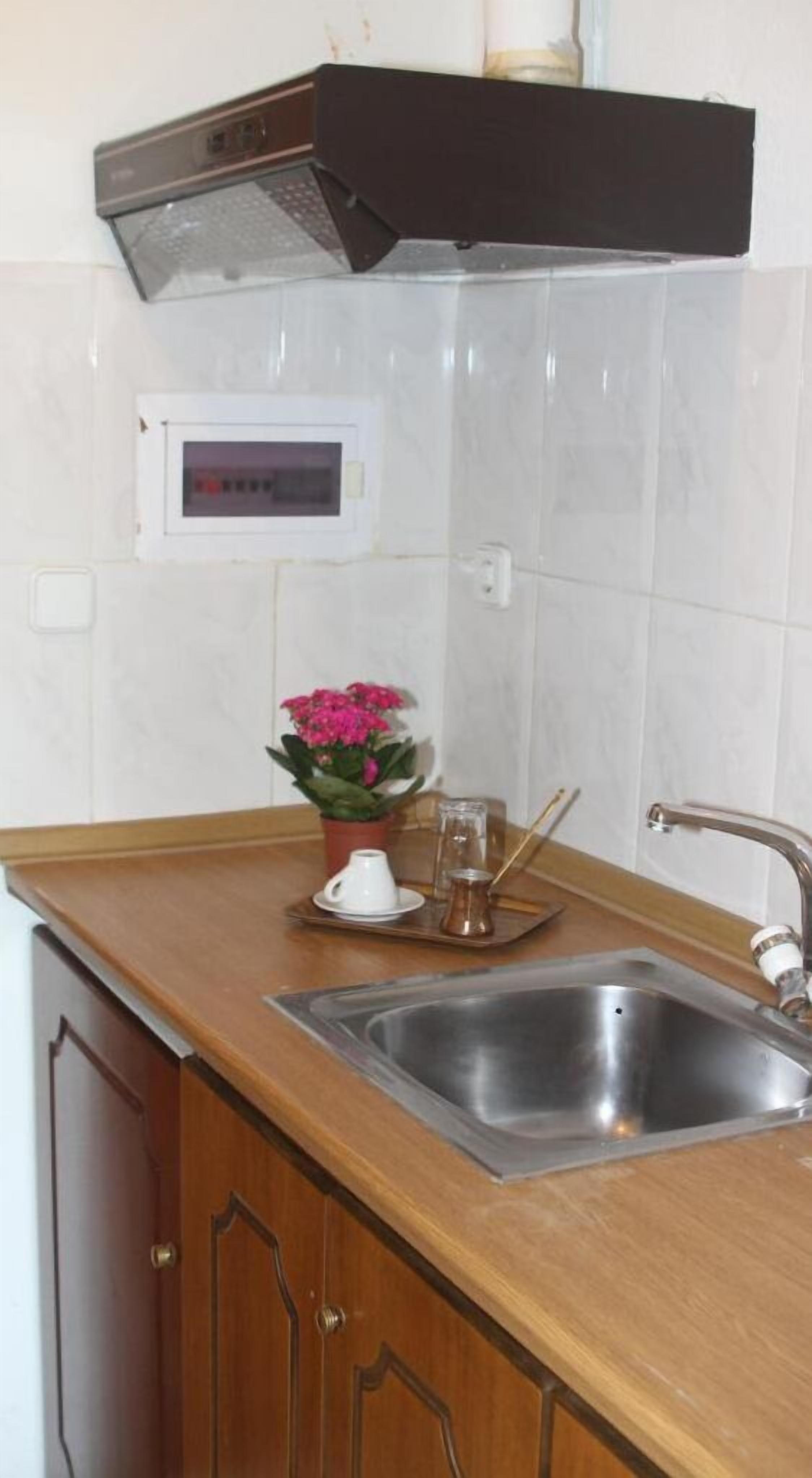 Fridge, electric kettle