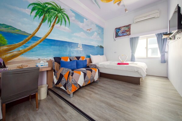 Double Room | Blackout drapes, free WiFi, bed sheets - Ocean B&B (Liuqiu)
