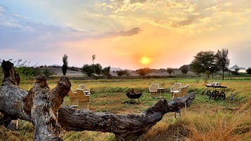 Vue depuis lâhĂ©bergement