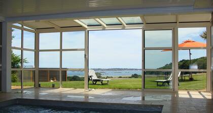 LES AQUARELLES 3 - GELB, beheiztes Hallenbad mit Meerblick das ganze Jahr ĂŒber