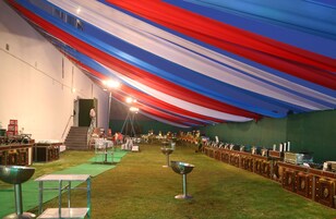 Outdoor wedding area