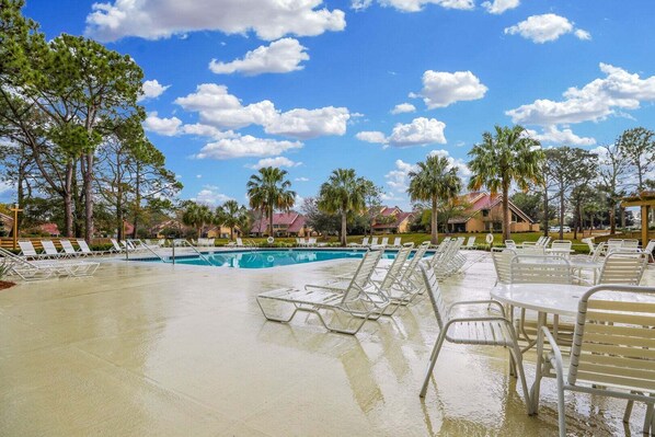 A heated pool