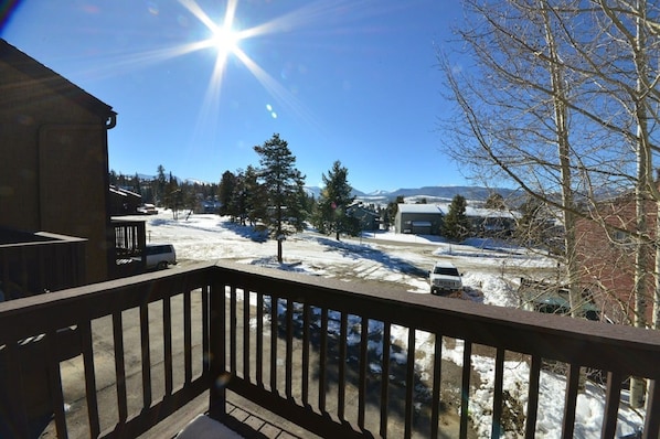 VIEW FROM OUT DECK; GAS GRILL AND CHAIRS NOT WHOWN; 