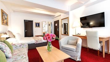 Superior Double No balcony (No smoking area) | Living area | Flat-screen TV, printers