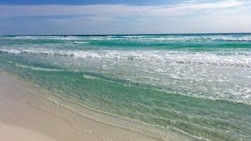 Private beach, white sand