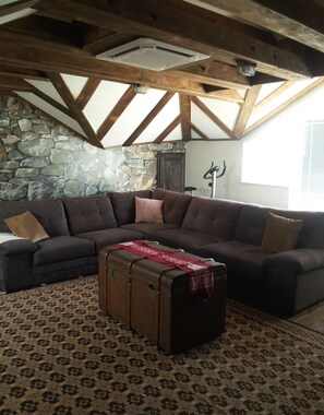 Family Condo, 2 Bedrooms, Sea View | Living area | Flat-screen TV, stereo