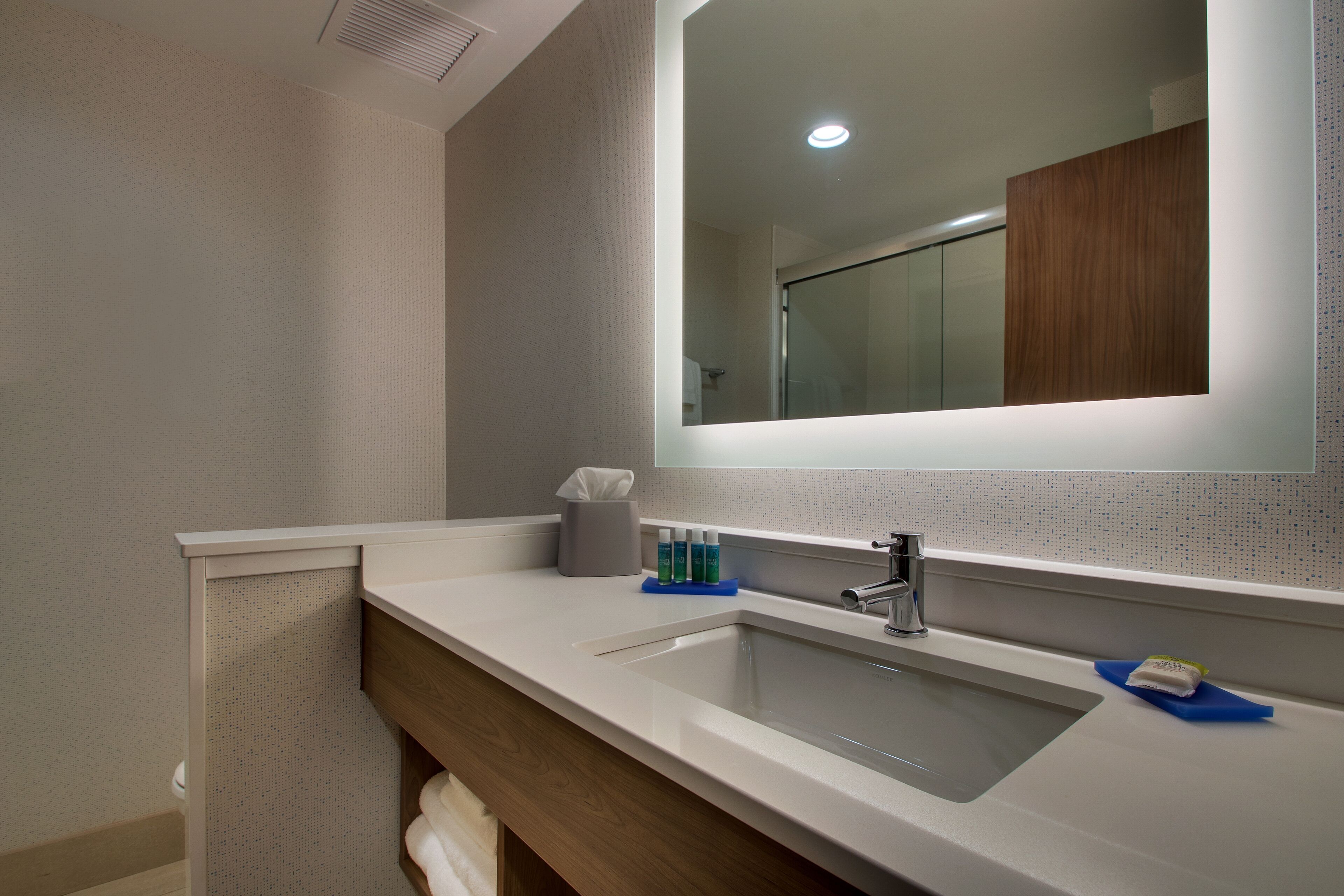 free toiletries, hair dryer, towels, soap