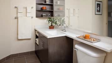 Free toiletries, hair dryer, towels
