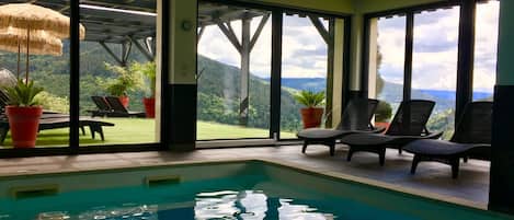 Indoor pool, a heated pool